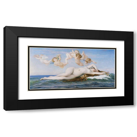 The Birth of Venus Black Modern Wood Framed Art Print with Double Matting by Cabanel, Alexandre