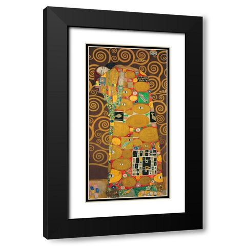 Tree of Life-Brown III Black Modern Wood Framed Art Print with Double Matting by Klimt, Gustav