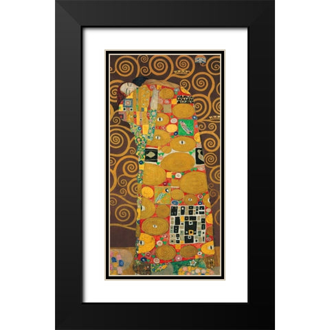 Tree of Life-Brown III Black Modern Wood Framed Art Print with Double Matting by Klimt, Gustav
