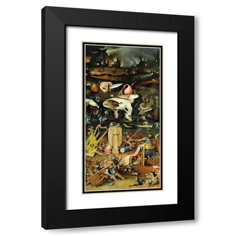 The Garden of Earthly Delights III Black Modern Wood Framed Art Print with Double Matting by Bosch, Hieronymus