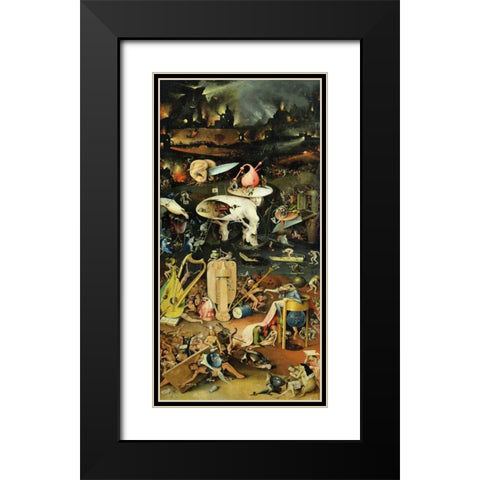 The Garden of Earthly Delights III Black Modern Wood Framed Art Print with Double Matting by Bosch, Hieronymus