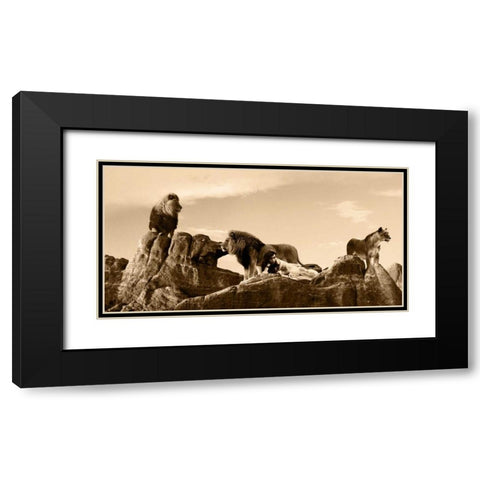 Brotherhood Black Modern Wood Framed Art Print with Double Matting by Moreau, Marc