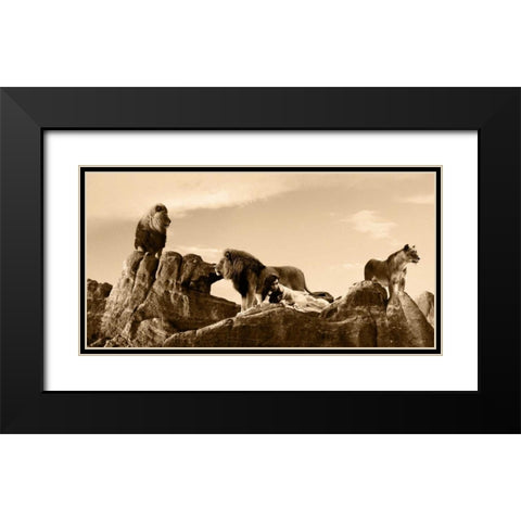 Brotherhood Black Modern Wood Framed Art Print with Double Matting by Moreau, Marc