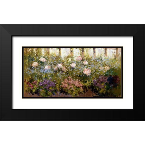 Flourished Border Black Modern Wood Framed Art Print with Double Matting by Adam, Patrick William