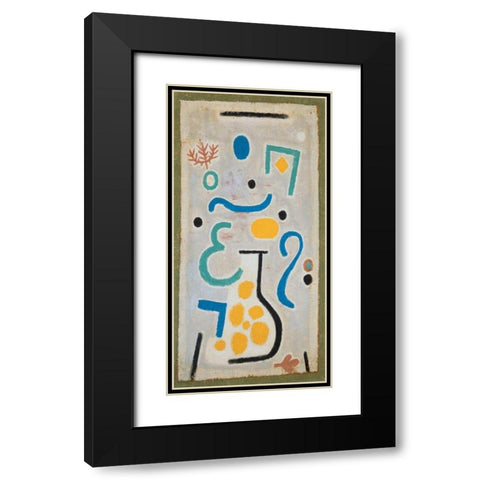 Die Vase Black Modern Wood Framed Art Print with Double Matting by Klee, Paul