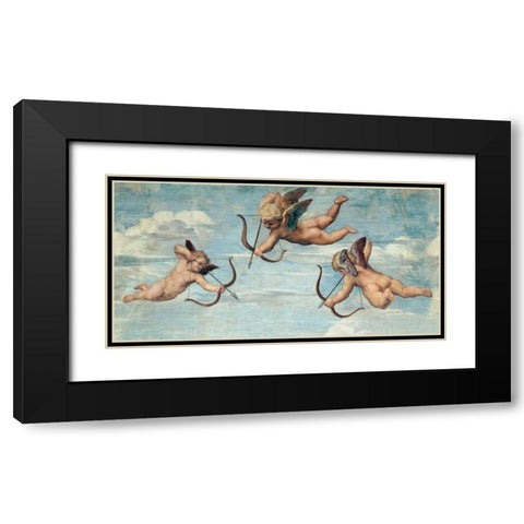 Trionfo di Galatea Black Modern Wood Framed Art Print with Double Matting by Raffaello