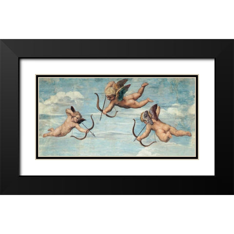 Trionfo di Galatea Black Modern Wood Framed Art Print with Double Matting by Raffaello