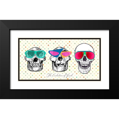 The evolution of funk Black Modern Wood Framed Art Print with Double Matting by Steven, Hill