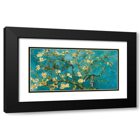 Mandorlo in fiore Black Modern Wood Framed Art Print with Double Matting by Van Gogh, Vincent