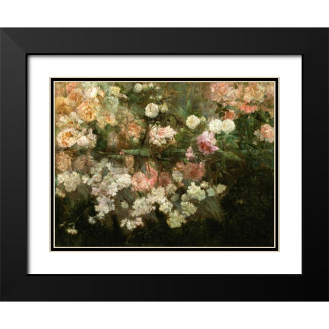Garden in May Black Modern Wood Framed Art Print with Double Matting by Dewing, Maria Oakey