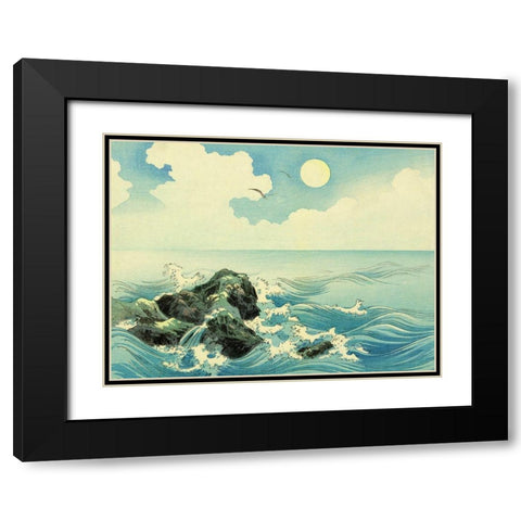 Kojima Island  Black Modern Wood Framed Art Print with Double Matting by Konen, Uehara