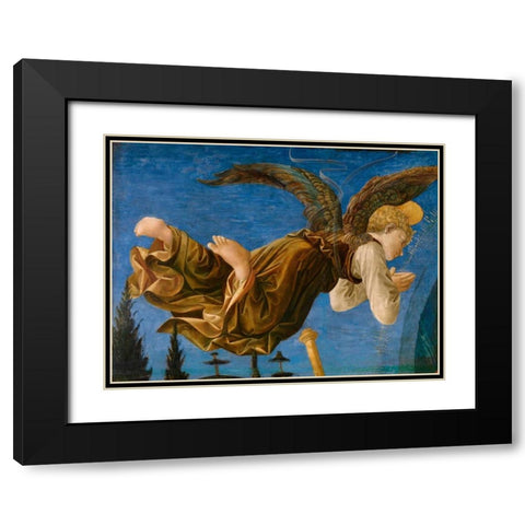 Angelo I Black Modern Wood Framed Art Print with Double Matting by Pesellino, Francesco