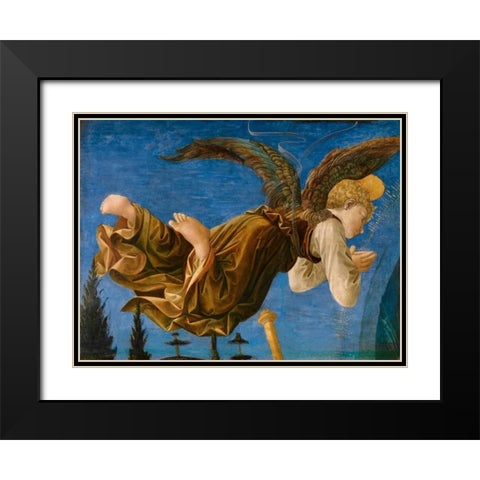 Angelo I Black Modern Wood Framed Art Print with Double Matting by Pesellino, Francesco