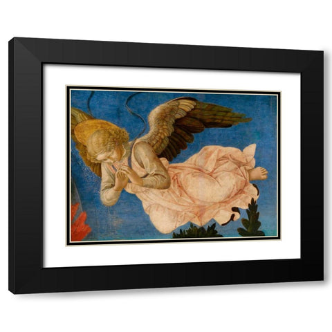 Angelo II Black Modern Wood Framed Art Print with Double Matting by Pesellino, Francesco