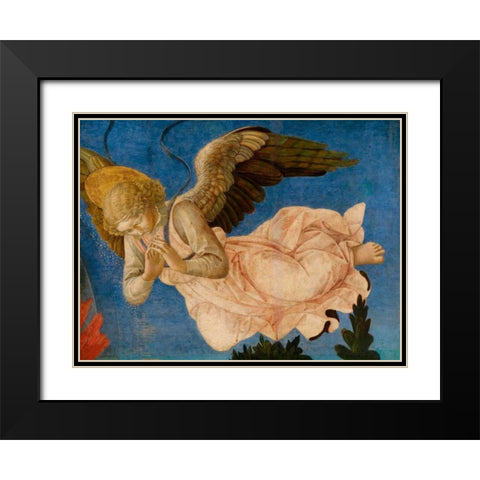Angelo II Black Modern Wood Framed Art Print with Double Matting by Pesellino, Francesco