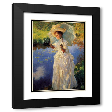 Morning walk Black Modern Wood Framed Art Print with Double Matting by Singer Sargent, John
