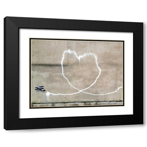 Rumford Street, Liverpool (graffiti attributed to Banksy), detail Black Modern Wood Framed Art Print with Double Matting by Anonymous (attributed to Banksy)