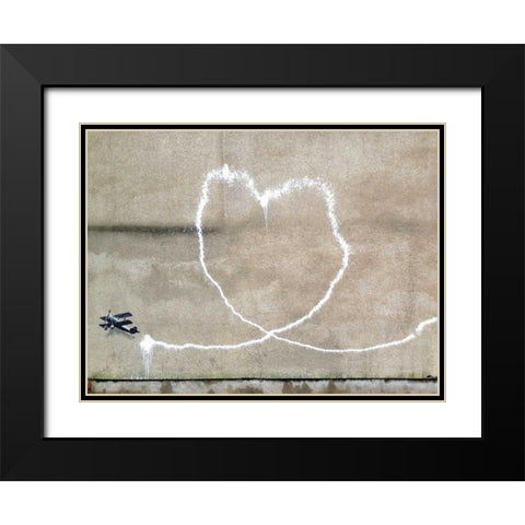 Rumford Street, Liverpool (graffiti attributed to Banksy), detail Black Modern Wood Framed Art Print with Double Matting by Anonymous (attributed to Banksy)