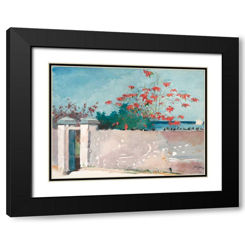A Wall, Nassau Black Modern Wood Framed Art Print with Double Matting by Homer, Winslow