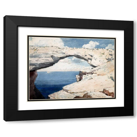 Glass Windows, Bahamas Black Modern Wood Framed Art Print with Double Matting by Homer, Winslow