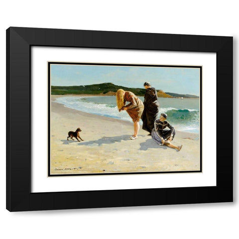 Eagle Head, Manchester, Massachusetts Black Modern Wood Framed Art Print with Double Matting by Homer, Winslow