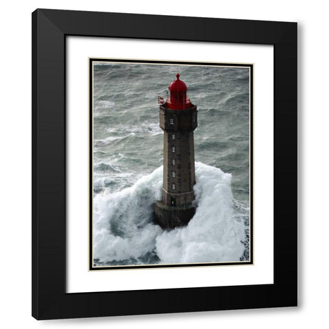 La Jument Black Modern Wood Framed Art Print with Double Matting by Guichard, Jean