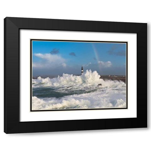 Le Creac h Black Modern Wood Framed Art Print with Double Matting by Guichard, Jean