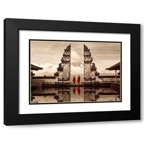 Gates of Heaven-Bali Black Modern Wood Framed Art Print with Double Matting by Moreau, Marc