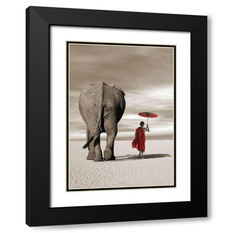 In the Plains (detail) Black Modern Wood Framed Art Print with Double Matting by Moreau, Marc