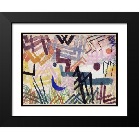 The Power of Play in a Lech Landscape Black Modern Wood Framed Art Print with Double Matting by Klee, Paul
