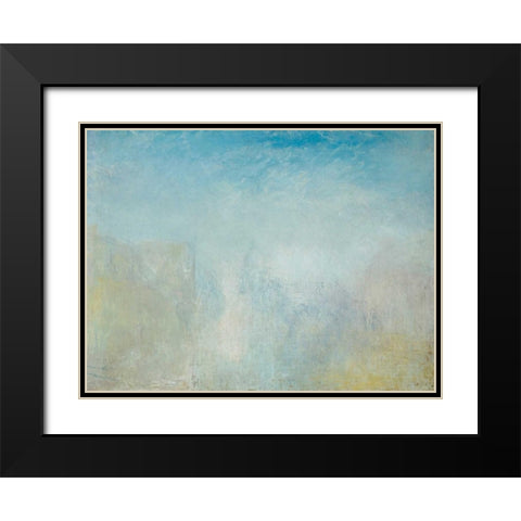 Venice with the Salute Black Modern Wood Framed Art Print with Double Matting by Turner, William