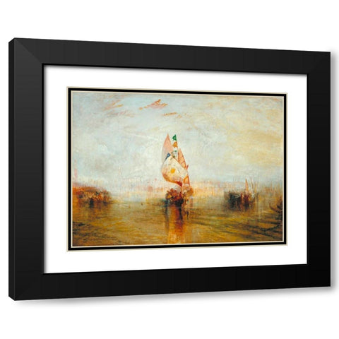 The Sun of Venice going to Sea Black Modern Wood Framed Art Print with Double Matting by Turner, William