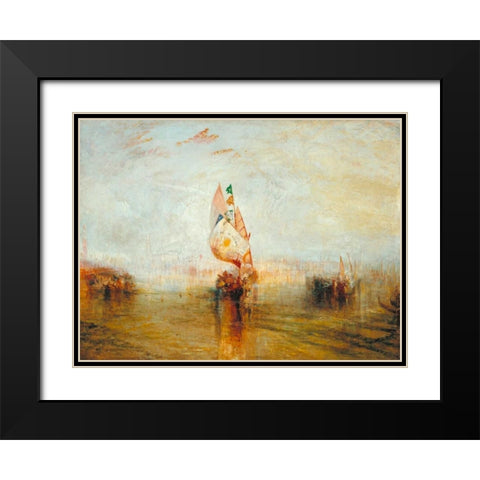 The Sun of Venice going to Sea Black Modern Wood Framed Art Print with Double Matting by Turner, William
