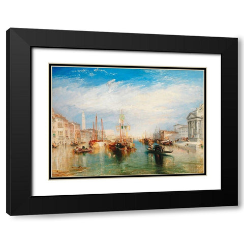 Venice- from the Porch of Madonna della Salute Black Modern Wood Framed Art Print with Double Matting by Turner, William