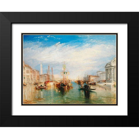 Venice- from the Porch of Madonna della Salute Black Modern Wood Framed Art Print with Double Matting by Turner, William