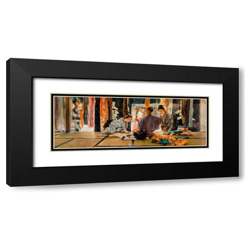 The Silk Merchant Black Modern Wood Framed Art Print with Double Matting by Blum, Robert Frederick