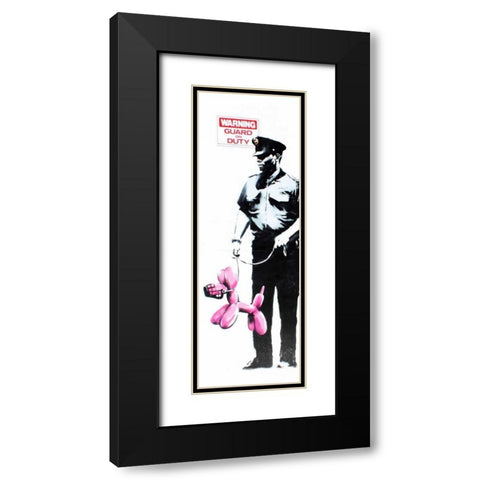 Los Angeles (graffiti attributed to Banksy) Black Modern Wood Framed Art Print with Double Matting by Anonymous (attributed to Banksy)