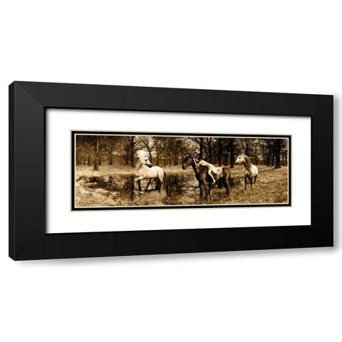 Spirits of the Woods Black Modern Wood Framed Art Print with Double Matting by Moreau, Marc