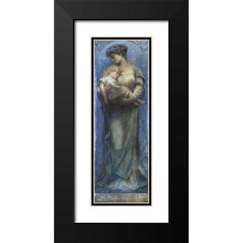 O Holy Night Black Modern Wood Framed Art Print with Double Matting by Raymond, Henry