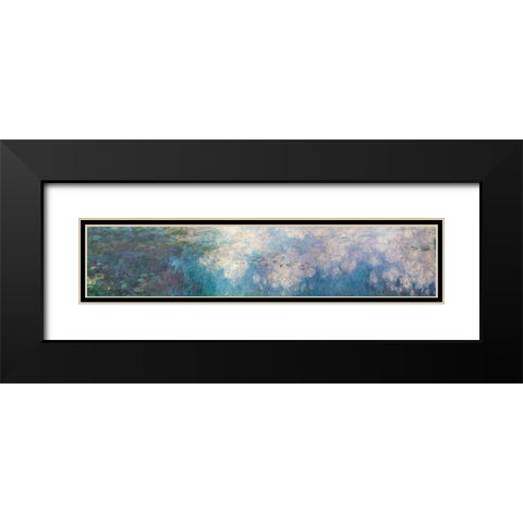 The Water Lilies - The Clouds Black Modern Wood Framed Art Print with Double Matting by Monet, Claude