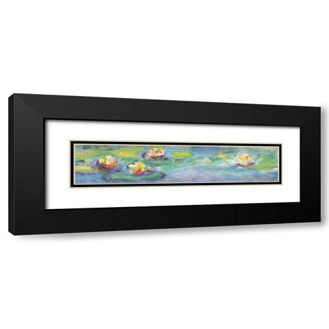 Nympheas Black Modern Wood Framed Art Print with Double Matting by Monet, Claude