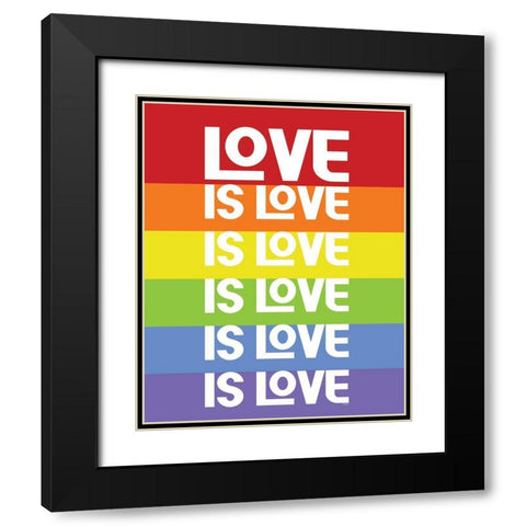 Pride Gnomes XVIII Black Modern Wood Framed Art Print with Double Matting by Reed, Tara