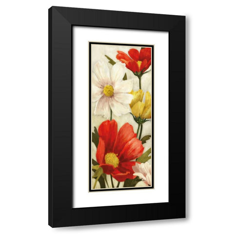 Spice Floral Panel I Black Modern Wood Framed Art Print with Double Matting by Milan, Vittorio