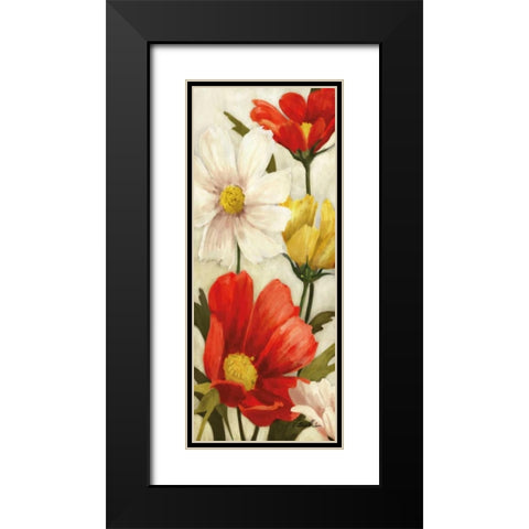 Spice Floral Panel I Black Modern Wood Framed Art Print with Double Matting by Milan, Vittorio