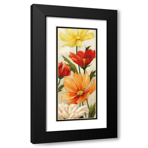 Spice Floral Panel II Black Modern Wood Framed Art Print with Double Matting by Milan, Vittorio