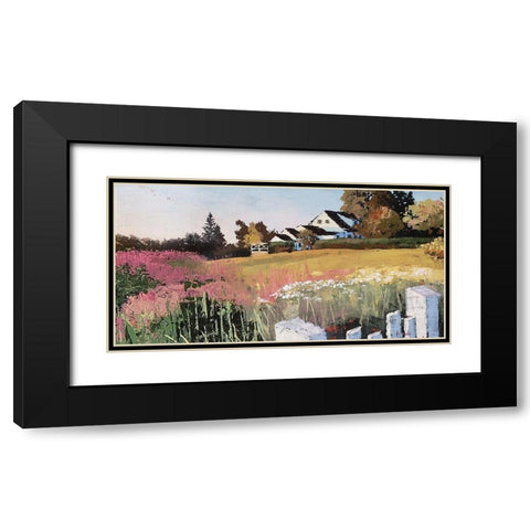 Farmyard Landscape IV Black Modern Wood Framed Art Print with Double Matting by Cusson, Marie Elaine