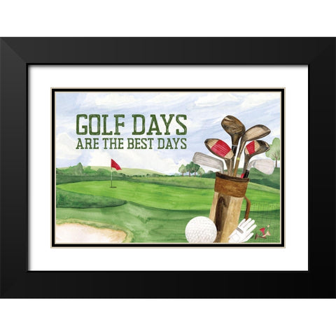 Golf Days landscape IV-Best Days Black Modern Wood Framed Art Print with Double Matting by Reed, Tara
