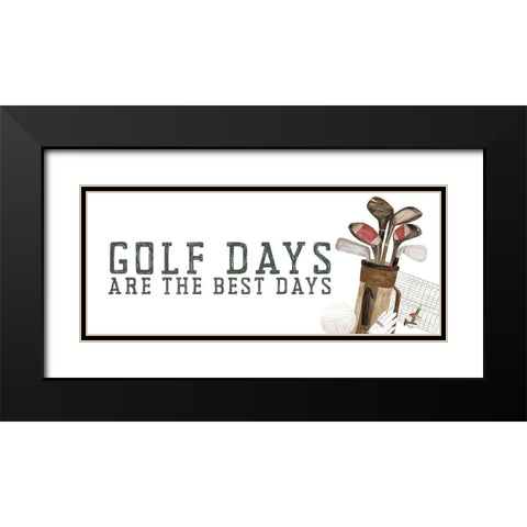 Golf Days neutral panel III-Best Days Black Modern Wood Framed Art Print with Double Matting by Reed, Tara