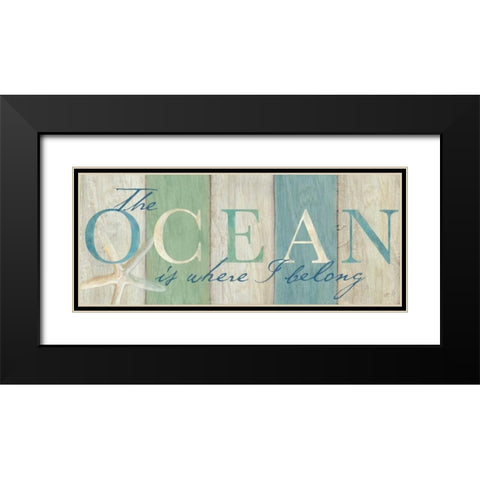 Beach Sentiment Signs II Black Modern Wood Framed Art Print with Double Matting by Coulter, Cynthia