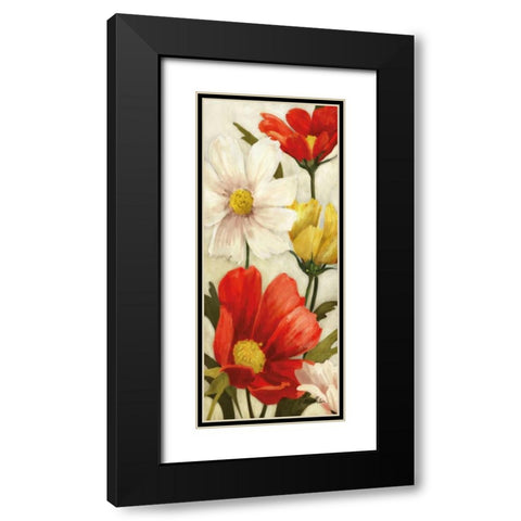 Spice Floral Panel I Black Modern Wood Framed Art Print with Double Matting by Milan, Vittorio